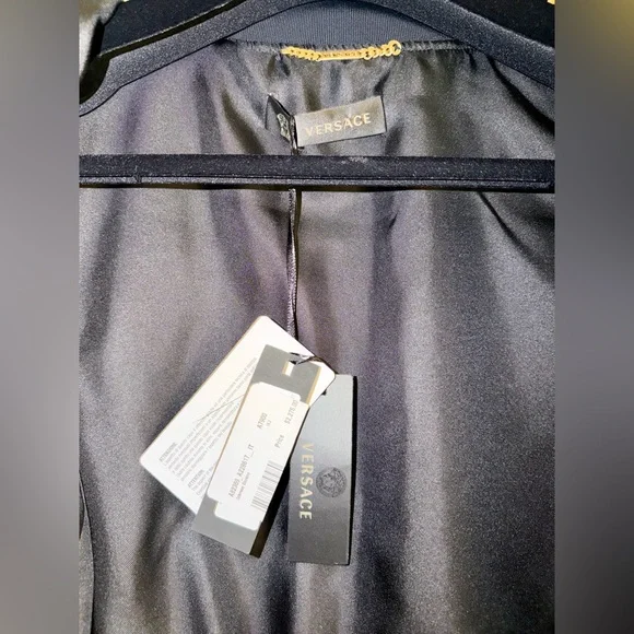 Versace Black & Gold Baroque Bomber Jacket - New with Tag - Small / 38 USA - Picture 8 of 14